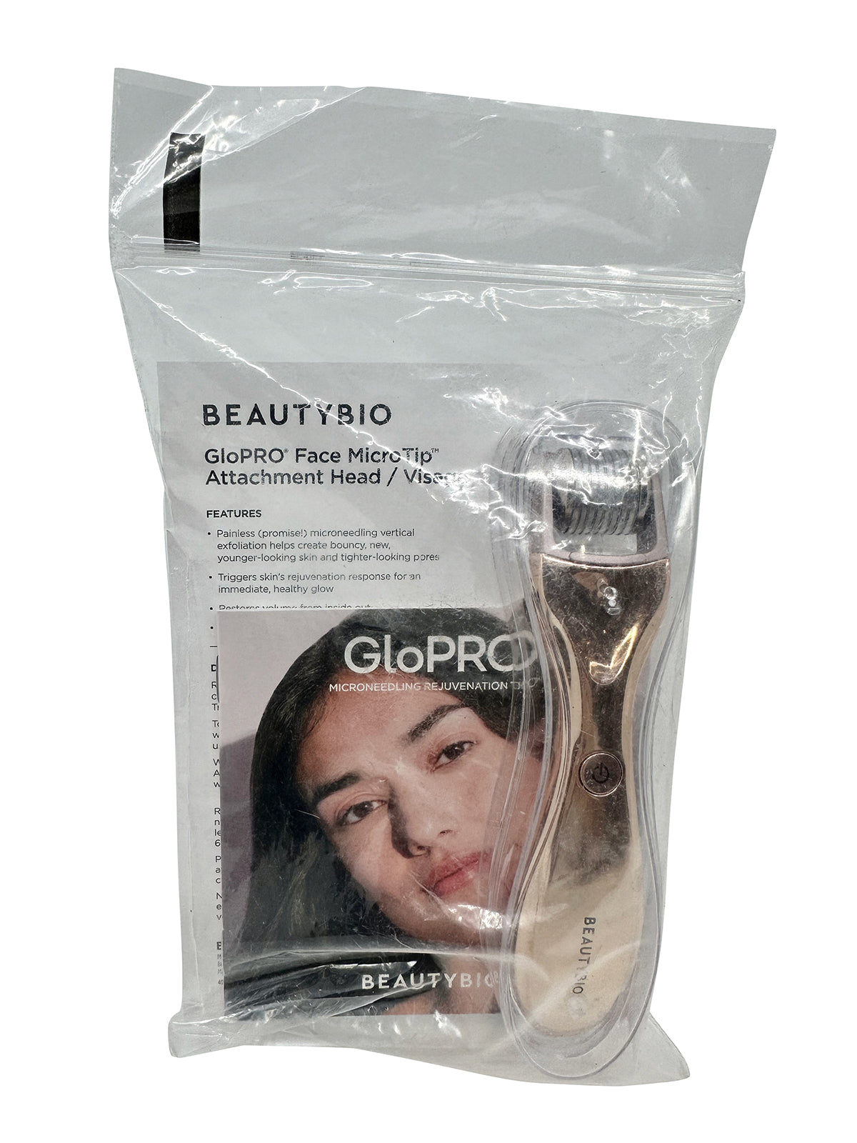 Beautybio GloPro Regeneration Tool Gold with 5 Residue Eraser & 1 Skin Prep Pad