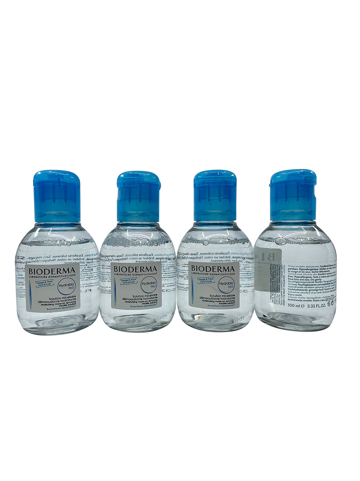 Bioderma Hydrabio H2O Moisturizing Micellar Water 3.33 OZ PACK OF 4