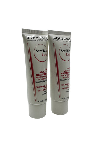 Bioderma Sensibio Rich Soothing Cream 1.33 OZ Set of 2