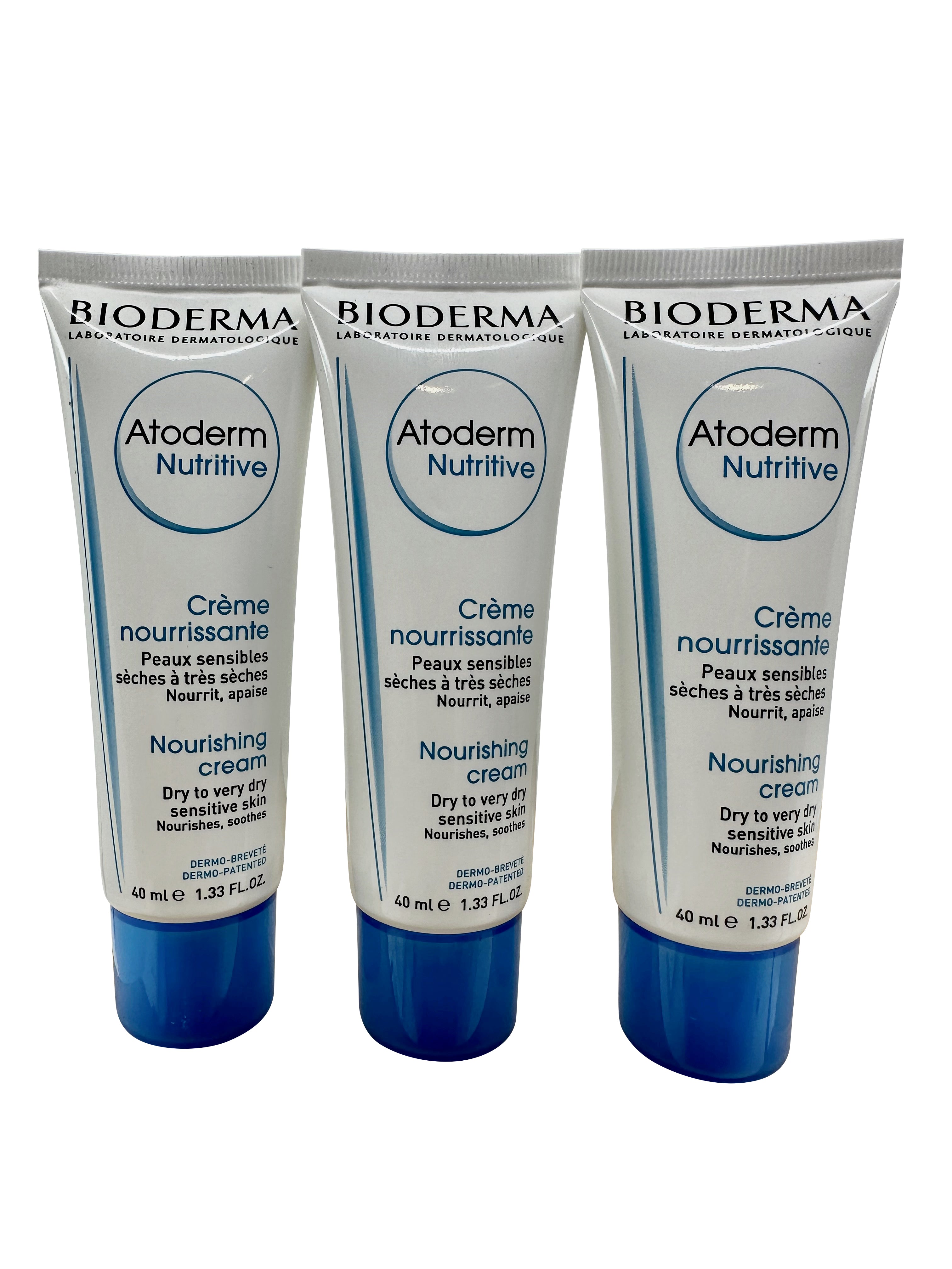 Bioderma Atoderm Nutritive Nourishing Cream 1.33 OZ Set of 3