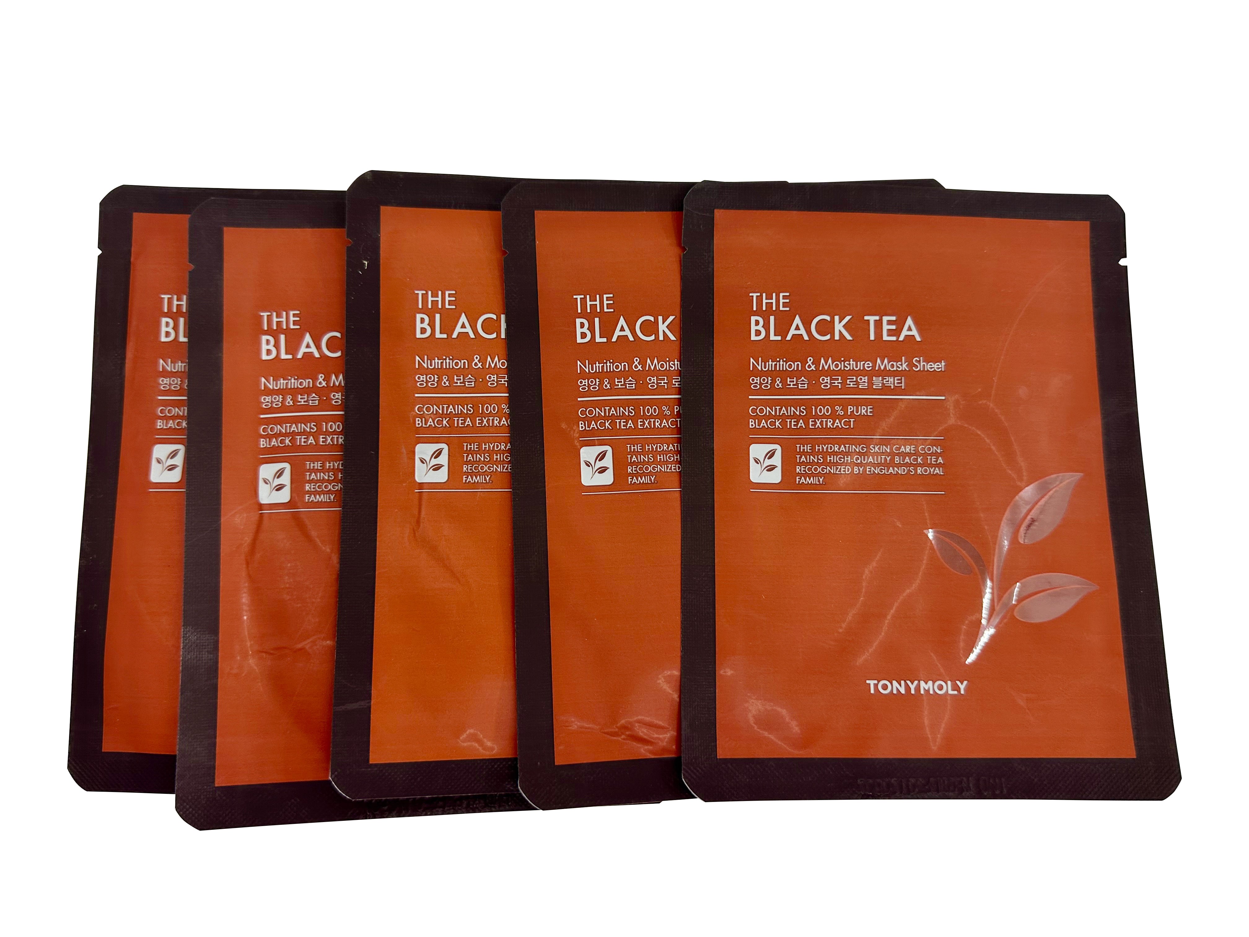 TonyMoly The Black Tea Nutrition & Moisture Mask Sheet Set of 5