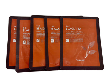 TonyMoly The Black Tea Nutrition & Moisture Mask Sheet Set of 5