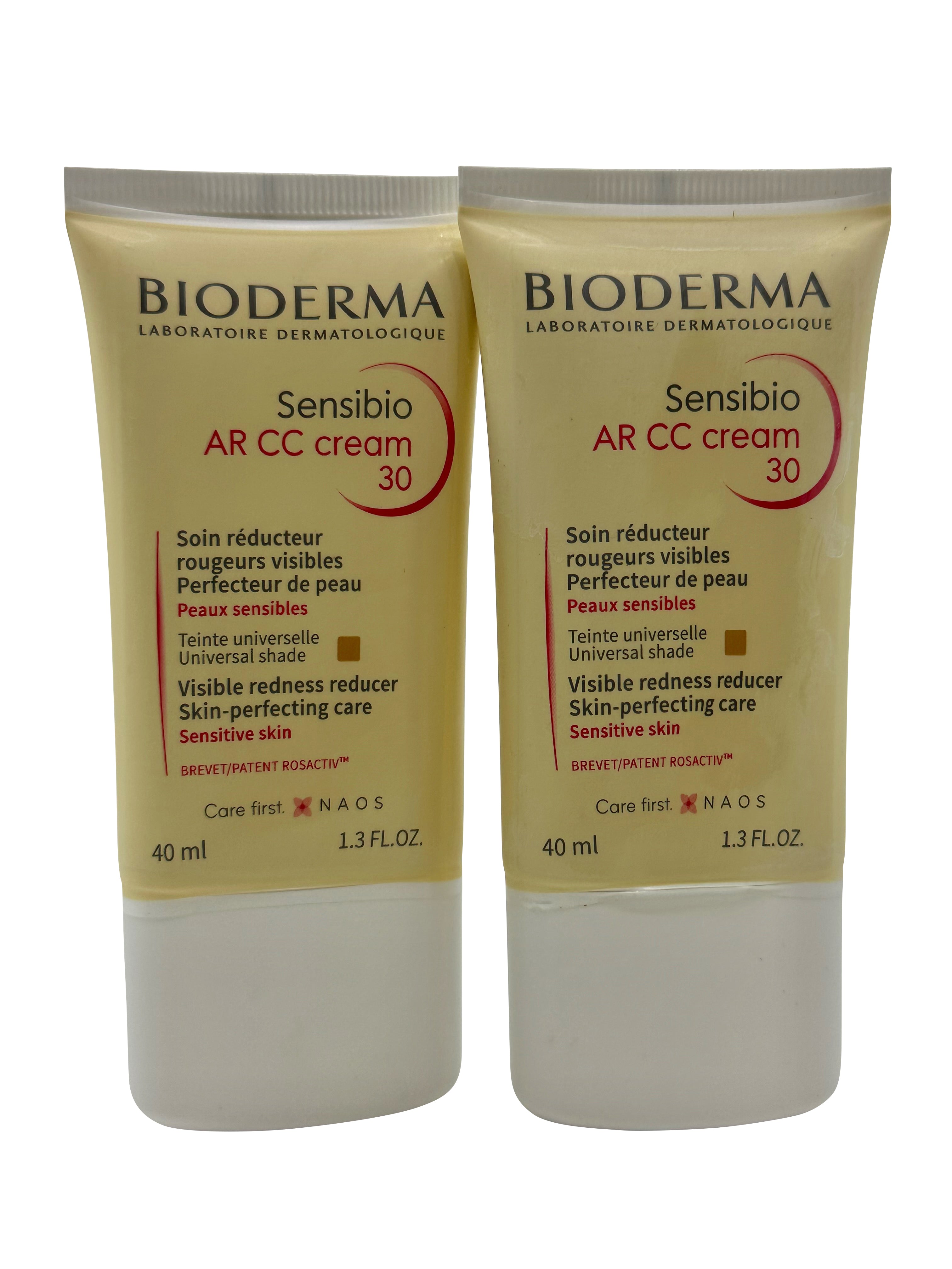 Bioderma Sensibio AR CC Cream 30 Sensitive Skin 1.3 OZ Set of 2