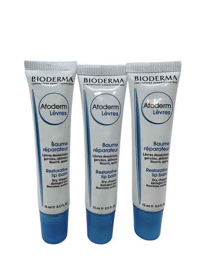 Bioderma Restorative Lip Balm 0.5 OZ Set of 3