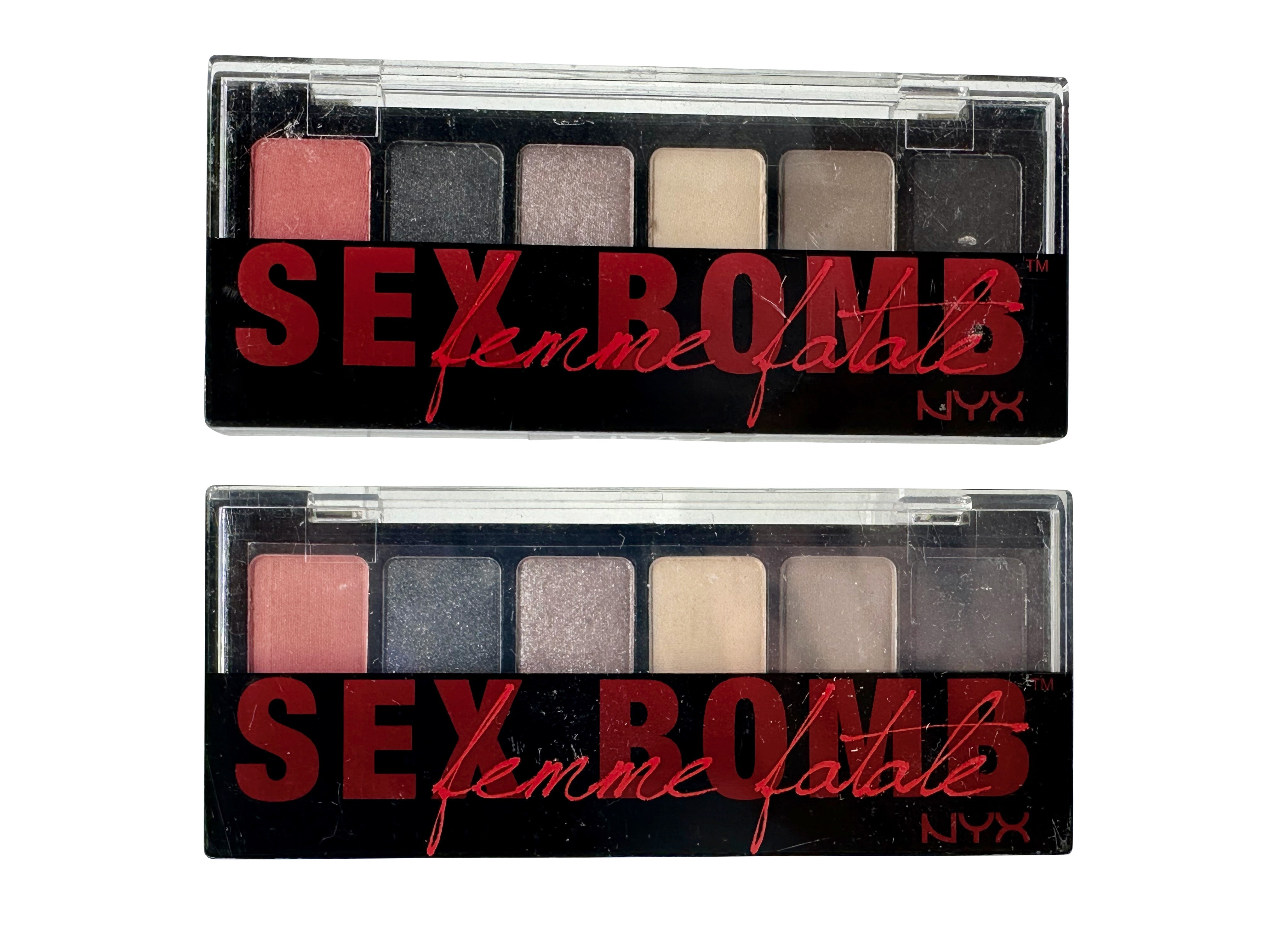 NYX The Sex Bomb Shadow Palette Femme Fatale 0.33 OZ Set of 2