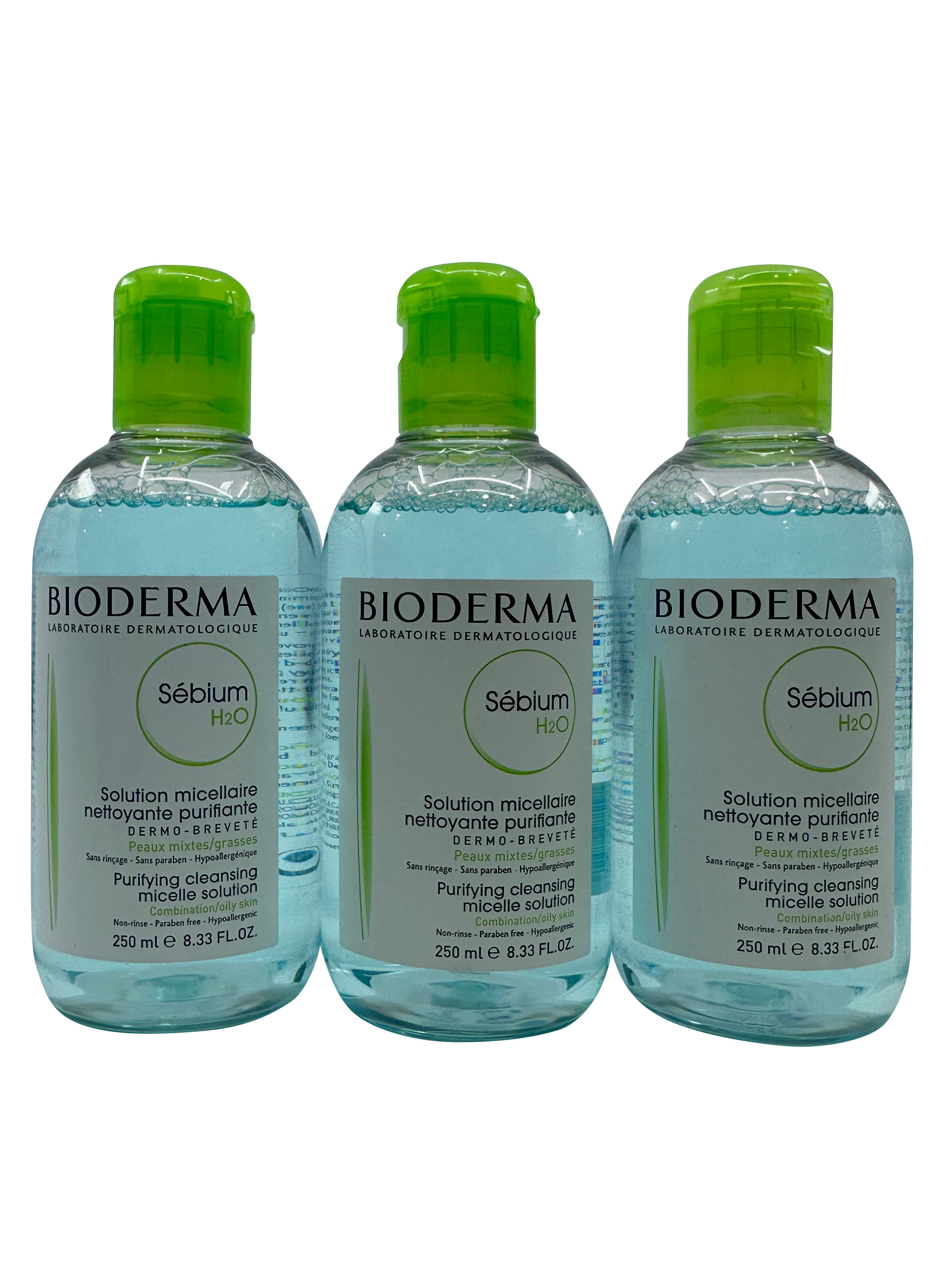 Bioderma Sebium H2O Purifying Micellar Solution Combo & Oily 8.33 OZ Set of 3