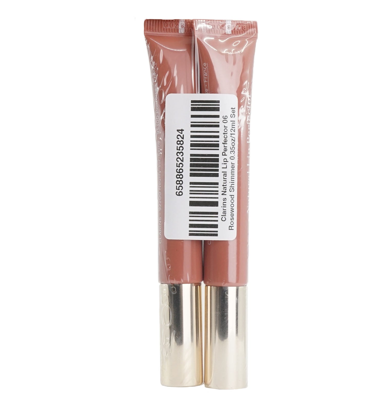 Clarins Natural Lip Perfector 06 Rosewood Shimmer 0.35 OZ Set of 2