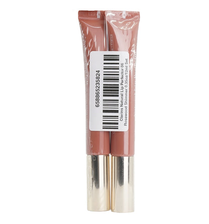 Clarins Natural Lip Perfector 06 Rosewood Shimmer 0.35 OZ Set of 2