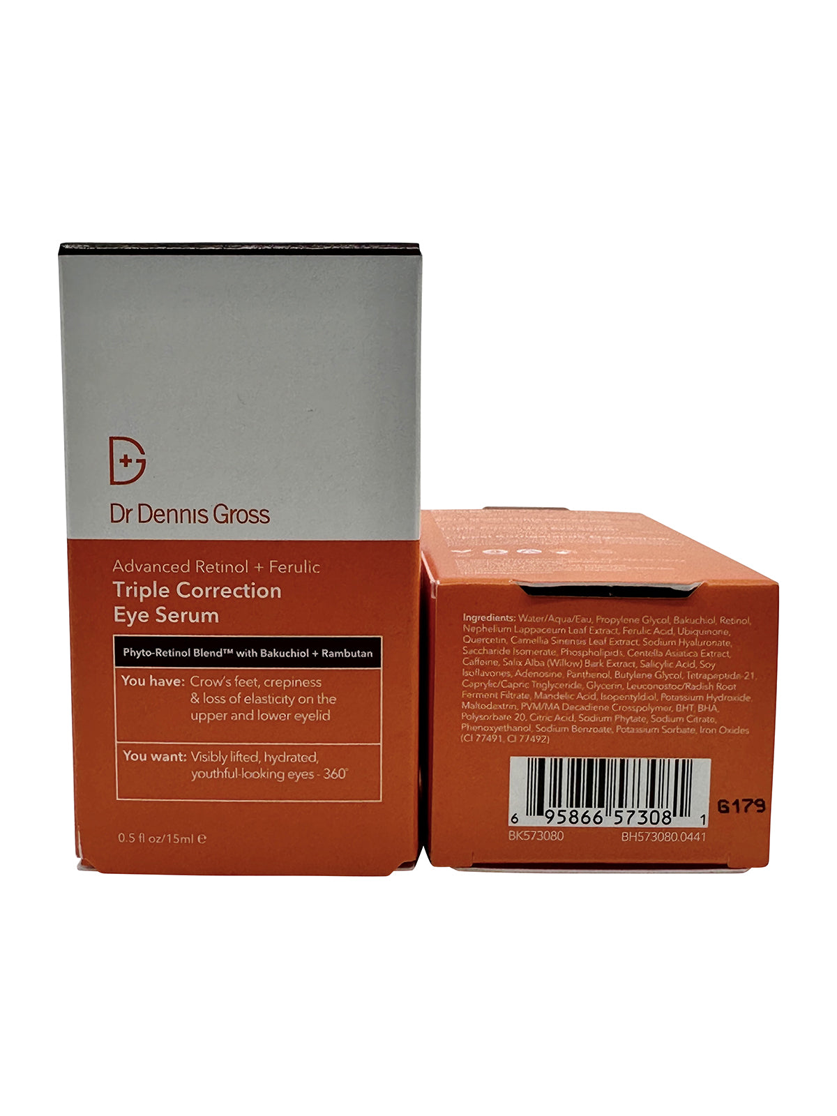 Dr Dennis Gross Triple Correction Eye Serum 0.5 OZ All Skin Types Set of 2