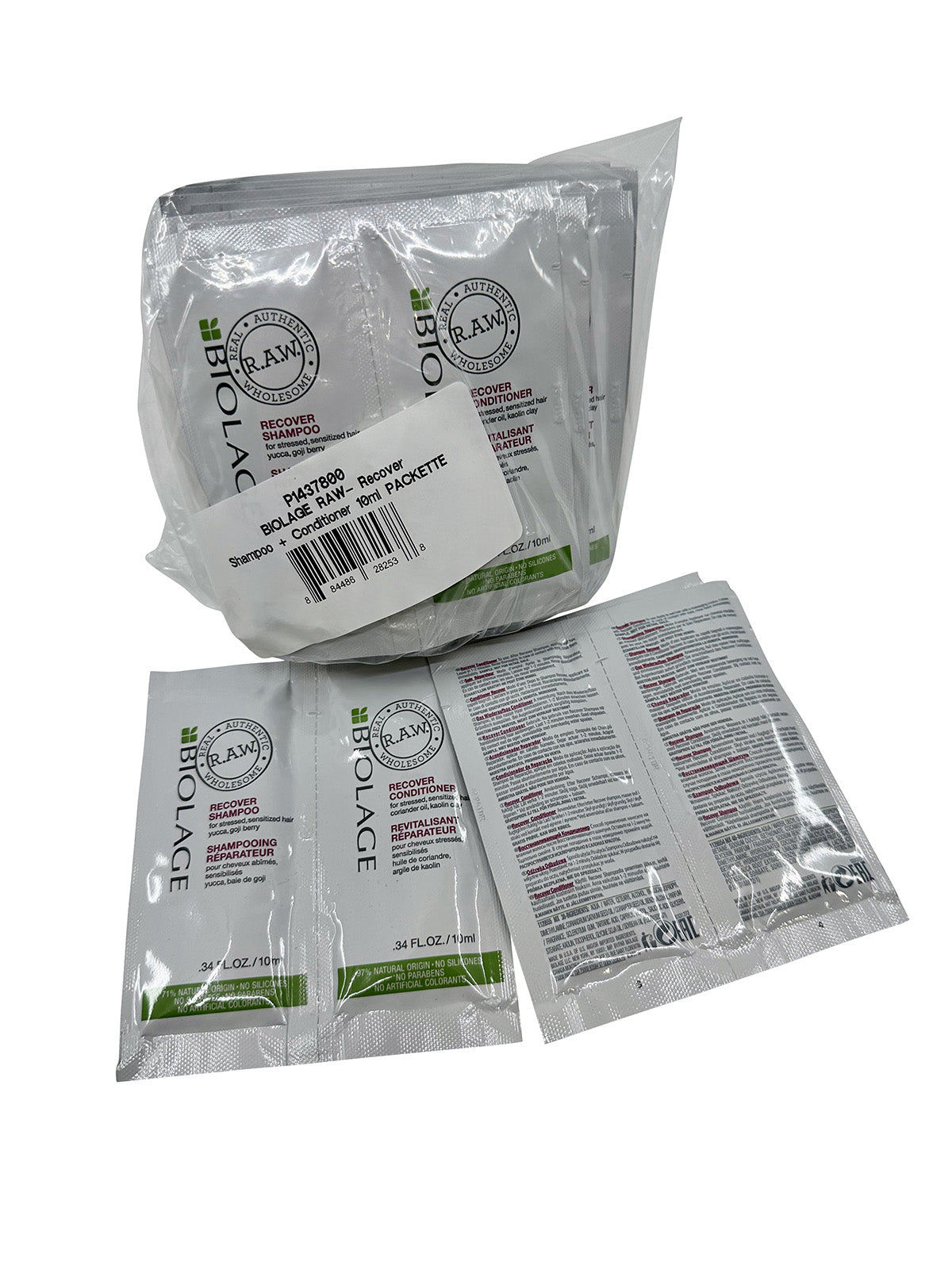 Matrix Biolage RAW Recover Shampoo & Conditioner Sachet Sets 18 x 10 ML