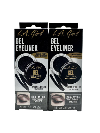 L.A. Girl Gel Eyeliner Black Cosmic Shimmer 0.11 OZ Set of 2