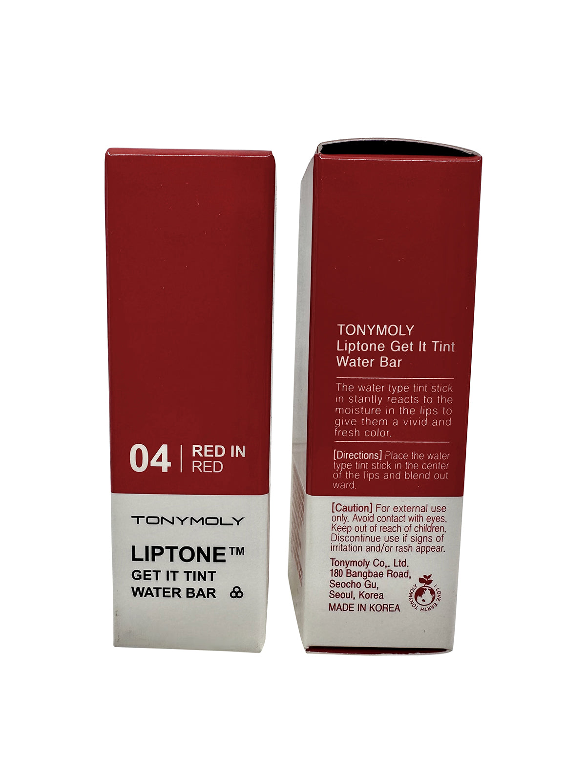 TonyMoly Liptone Get it Tint Water Bar 04 Red in Red 0.11 OZ Set of 2