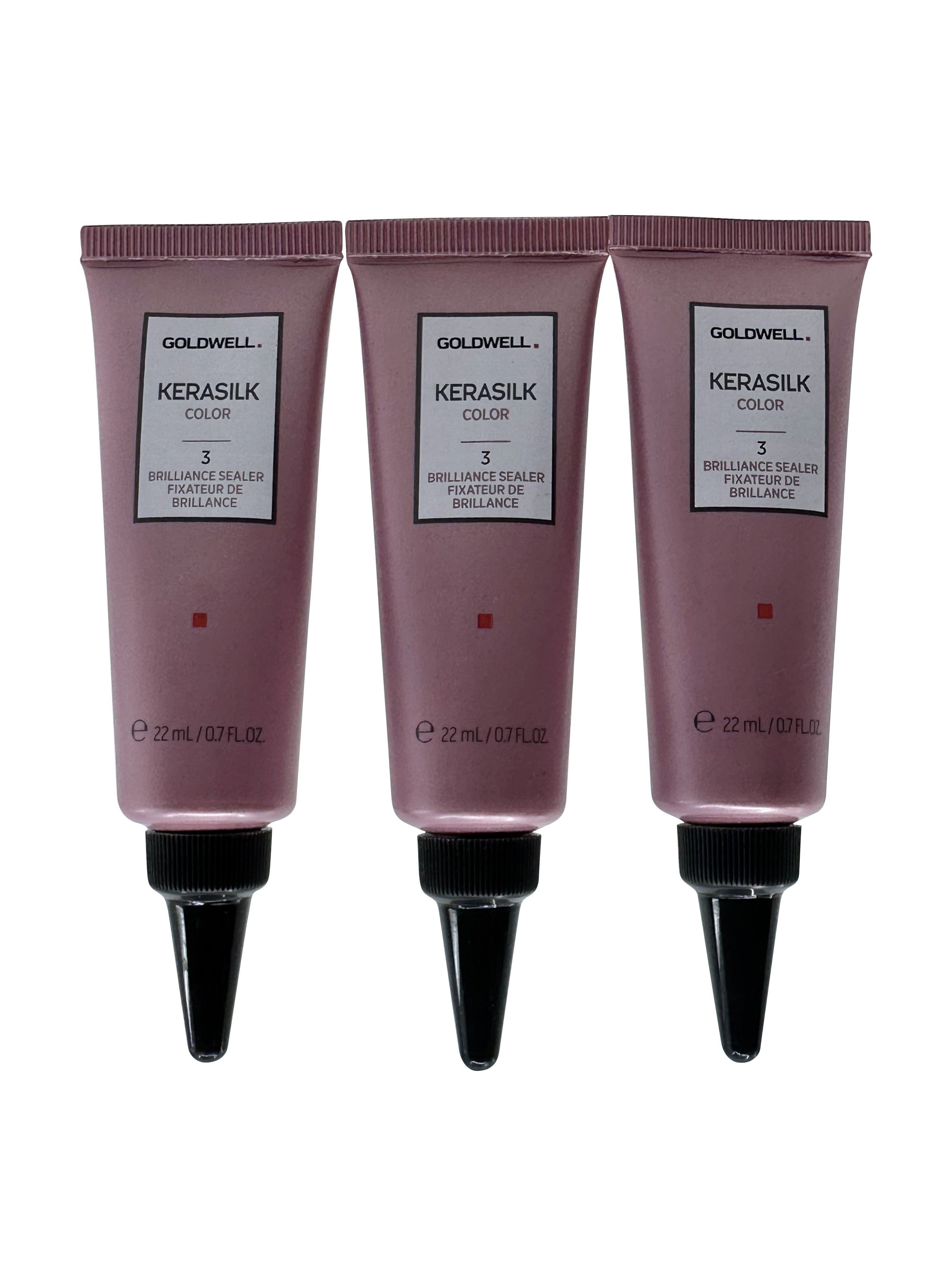 Goldwell Kerasilk Color Brilliance Sealer Color Treated Hair 0.7 OZ Set of 3