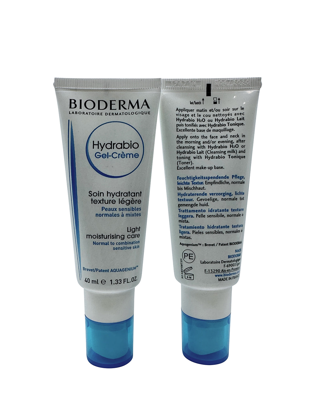 Bioderma Hydrablo Gel Cream Normal & Combination Sensitive Skin 1.33 OZ DUO