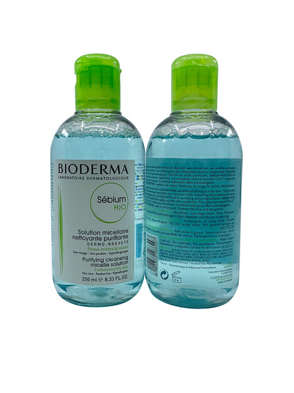 Bioderma Sebium H2O Purifying Micellar Solution Combo & Oily 8.33 OZ Set of 2