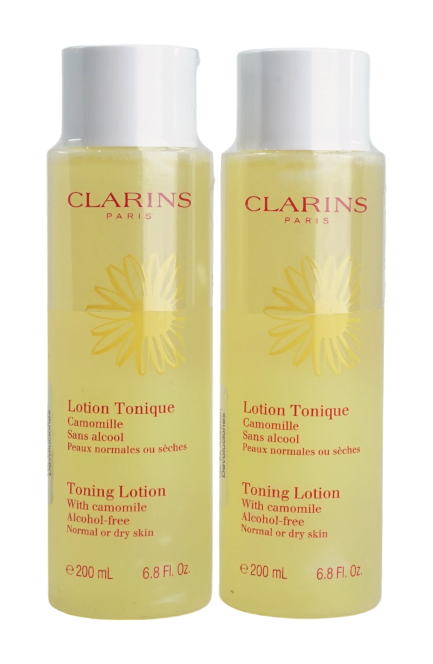 Clarins Toning Lotion with Chamomile Normal & Dry Skin 6.8 OZ Set of 2