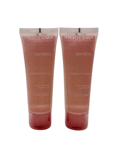 Bioderma Sensibio Mild Cleansing Foam Gel Sensitive Skin 1.5 OZ Pack of 2