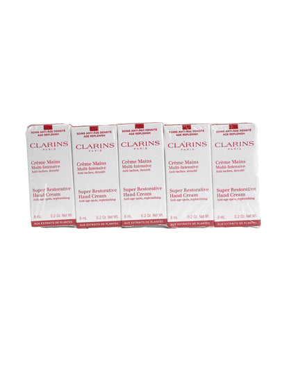 Clarins Super Restorative Hand Cream 0.2 OZ Set of 5