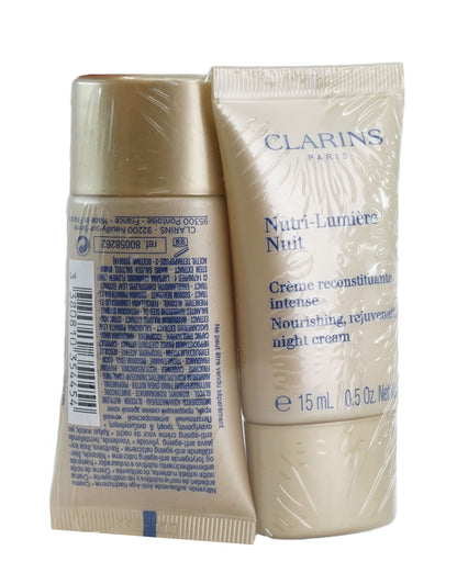 Clarins Nutri Lumiere Nuit All Skin Types 0.5 OZ Set of 2