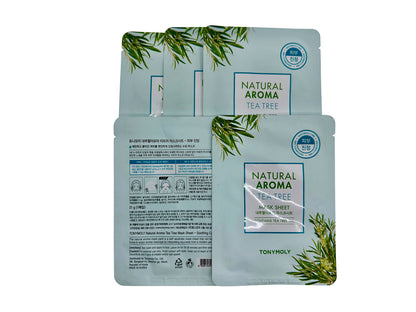 TonyMoly Natural Aroma Tea Tree Mask Sheet Set of 5