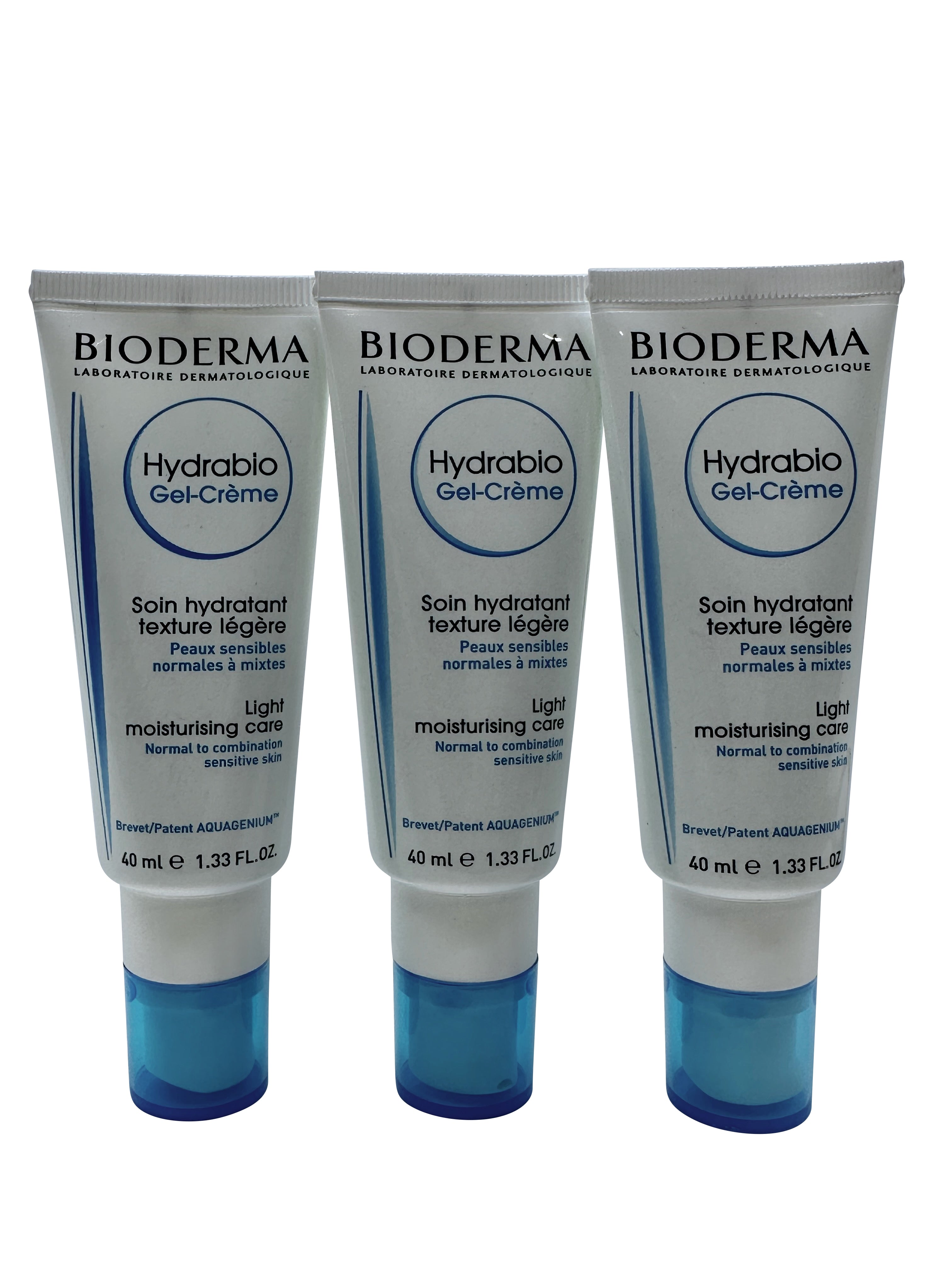 Bioderma Hydrabio Gel Cream Normal & Combination Sensitive Skin 1.33 OZ Trio