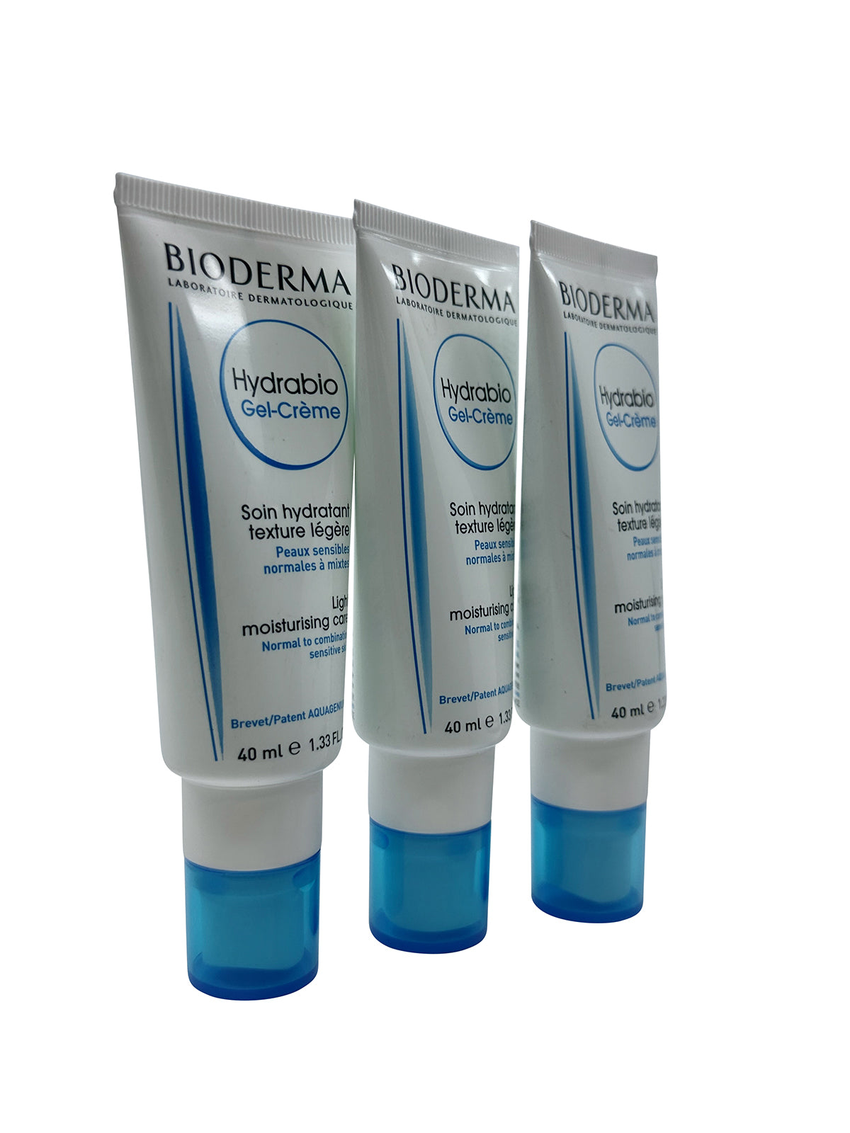 Bioderma Hydrabio Gel Cream Normal & Combination Sensitive Skin 1.33 OZ Trio