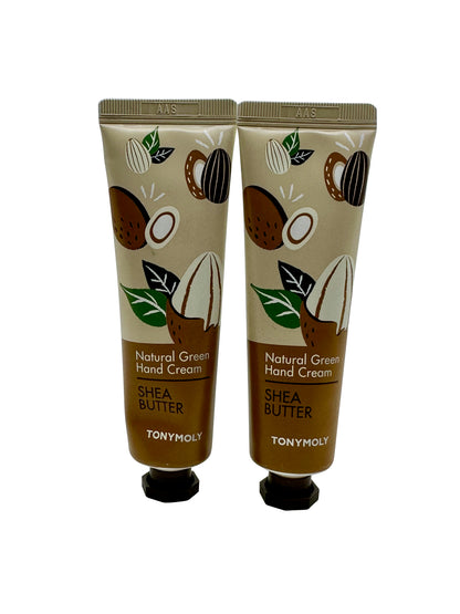 TonyMoly Natural Green Hand Cream Shea Butter 1 OZ Set of 2