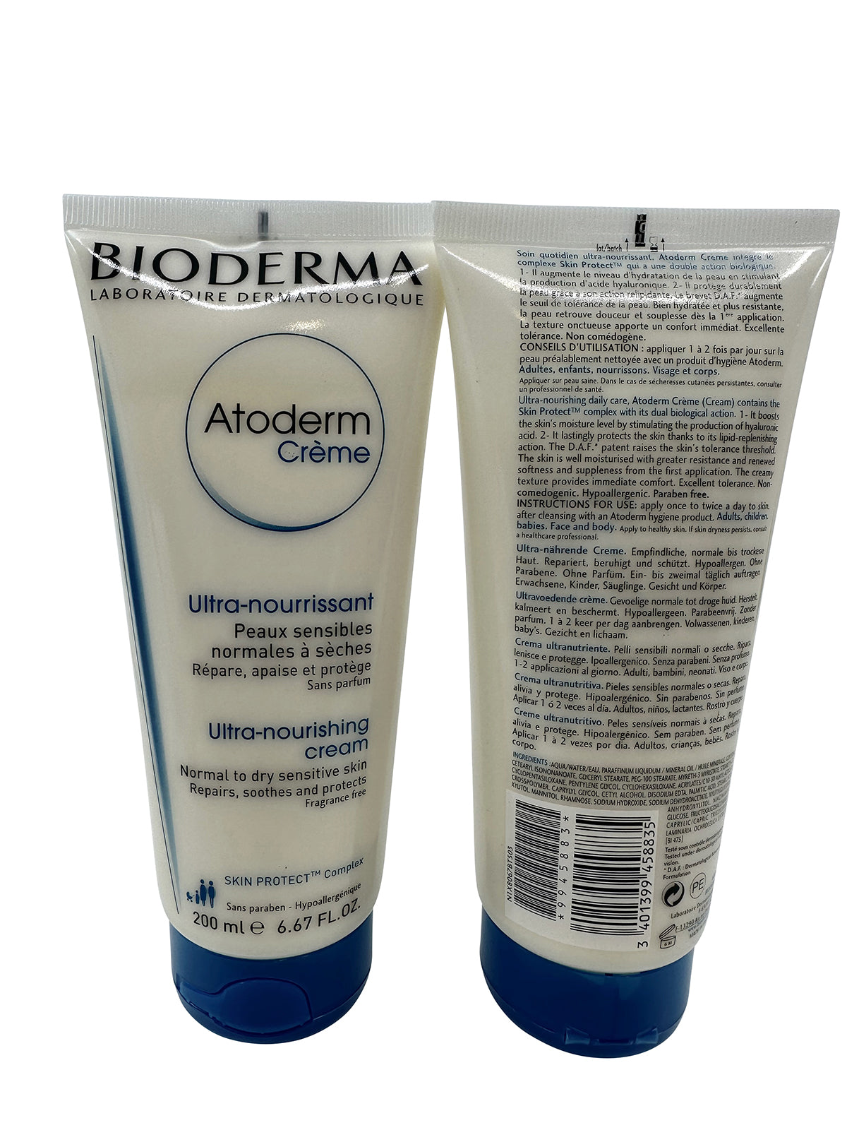 Bioderma Atoderm Ultra Nourishing Cream 6.67 OZ Set of 2