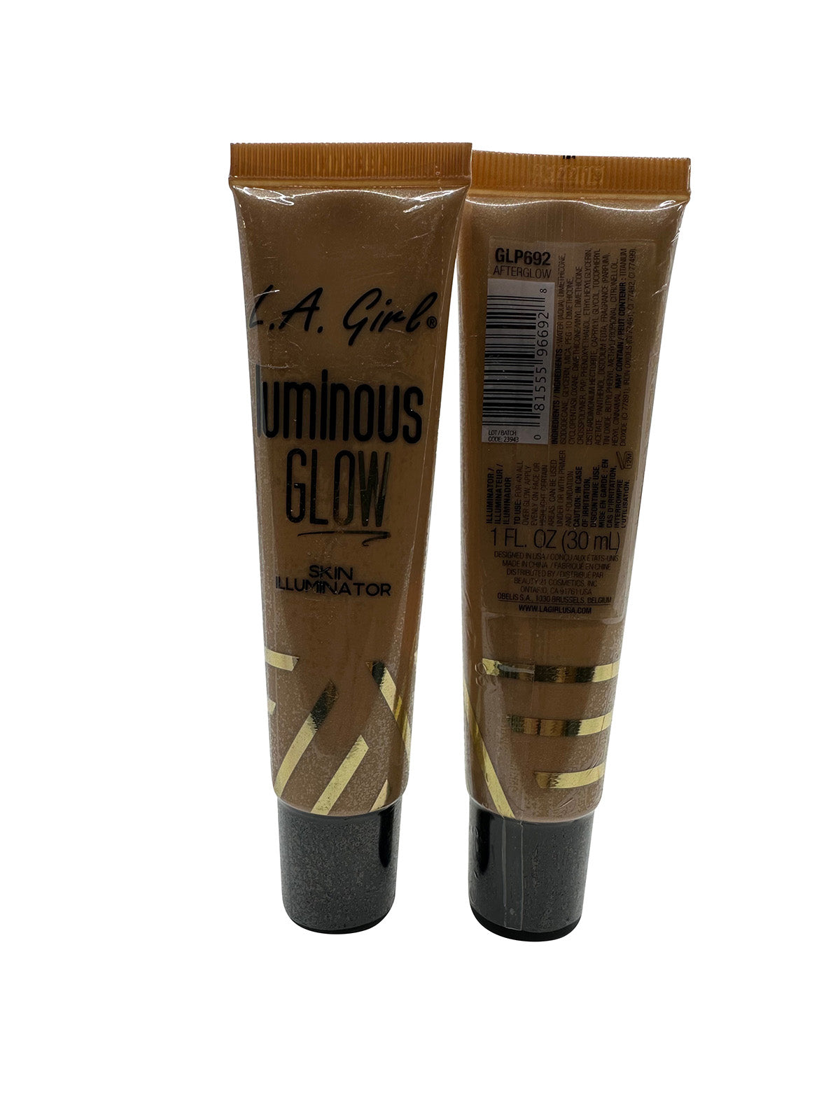 L.A. Girl Luminous Glow Skin Illuminator GLP692 Afterglow 1 OZ Set of 2