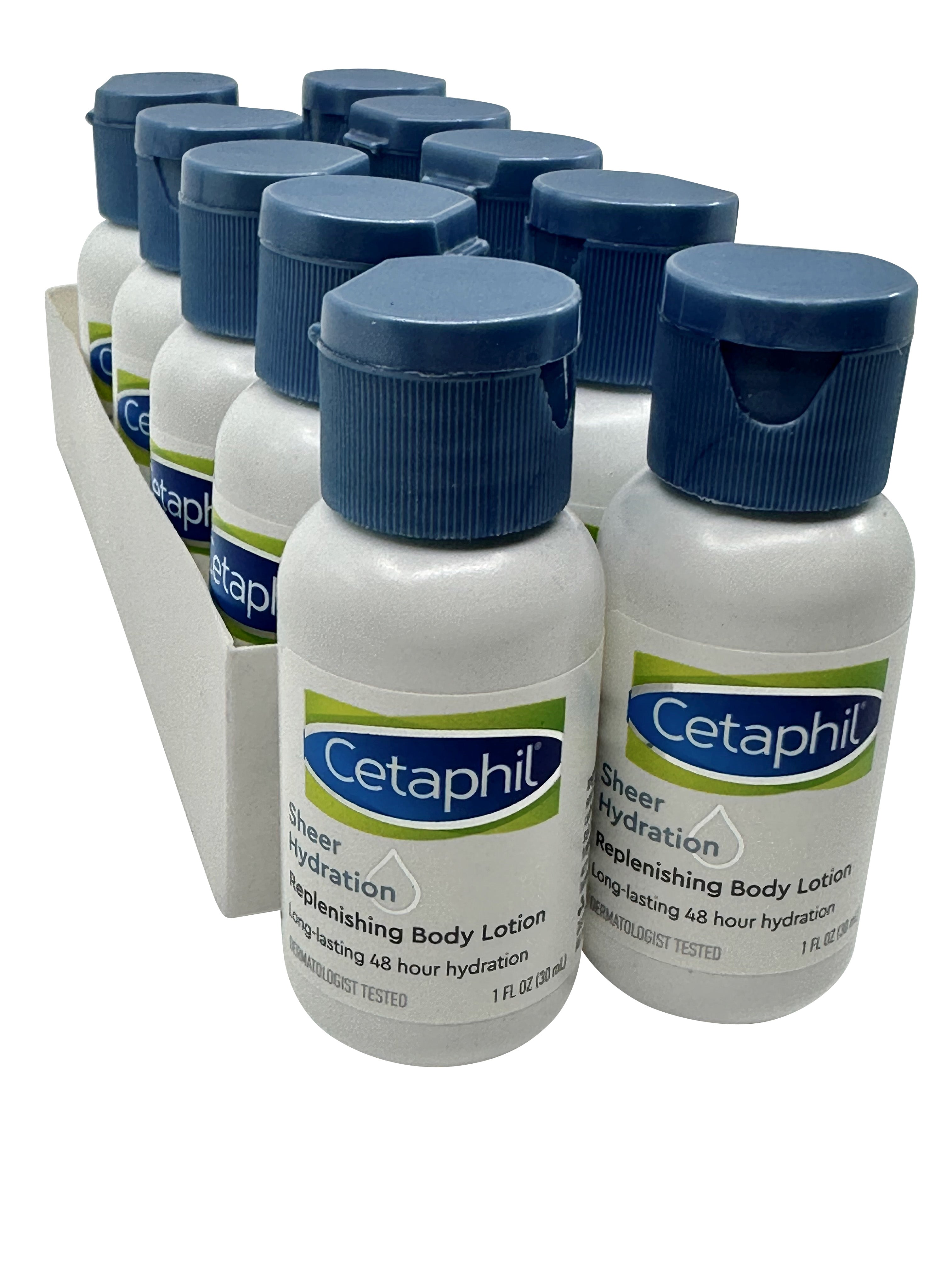 Cetaphil Sheer Hydration Replenishing Body Lotion All Skin Types 1 OZ Set of 10