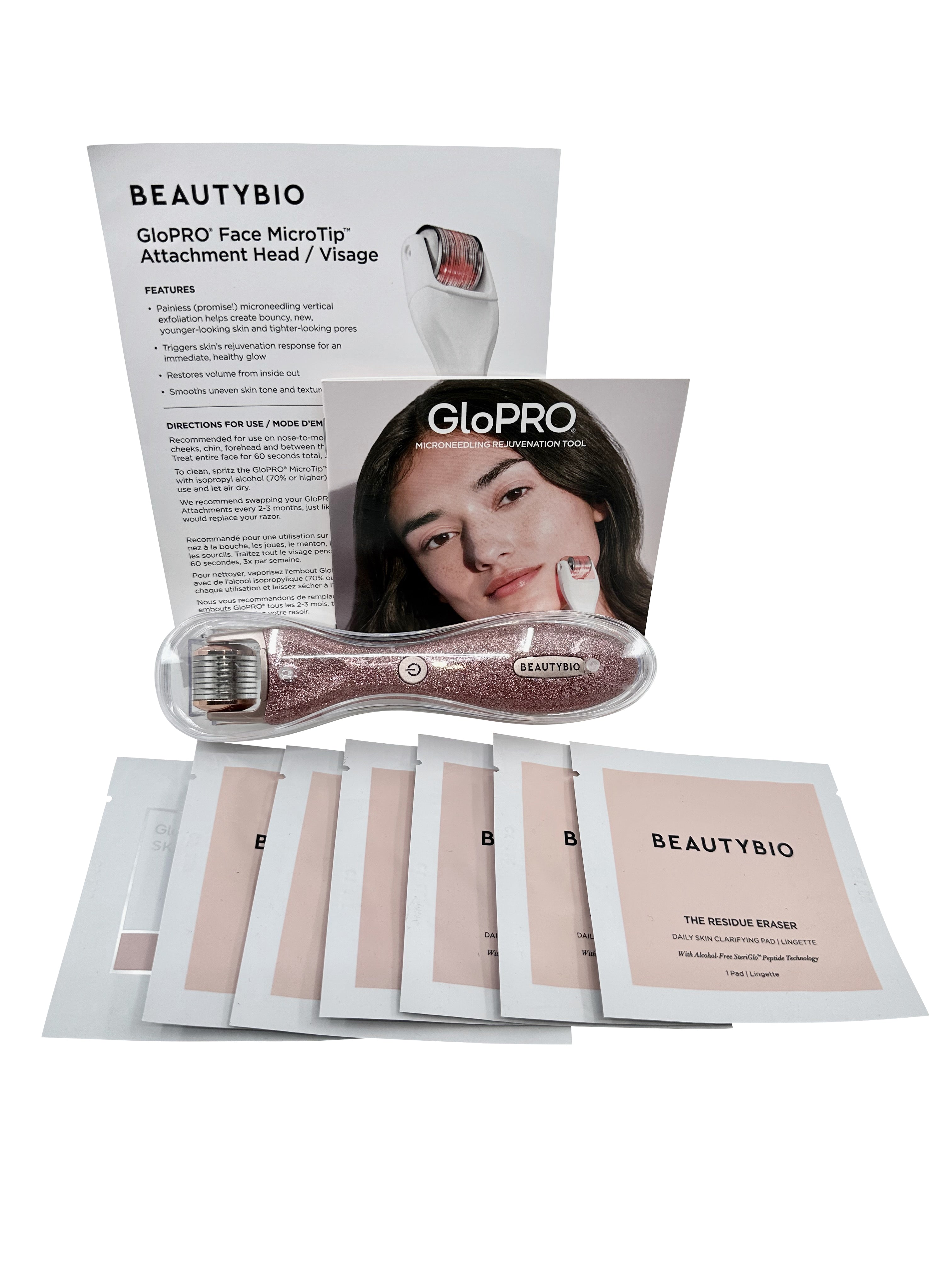 Beautybio GloPro Regen Tool Ombre Glitter w/ 5 Residue Eraser & 1 Skin Prep Pad