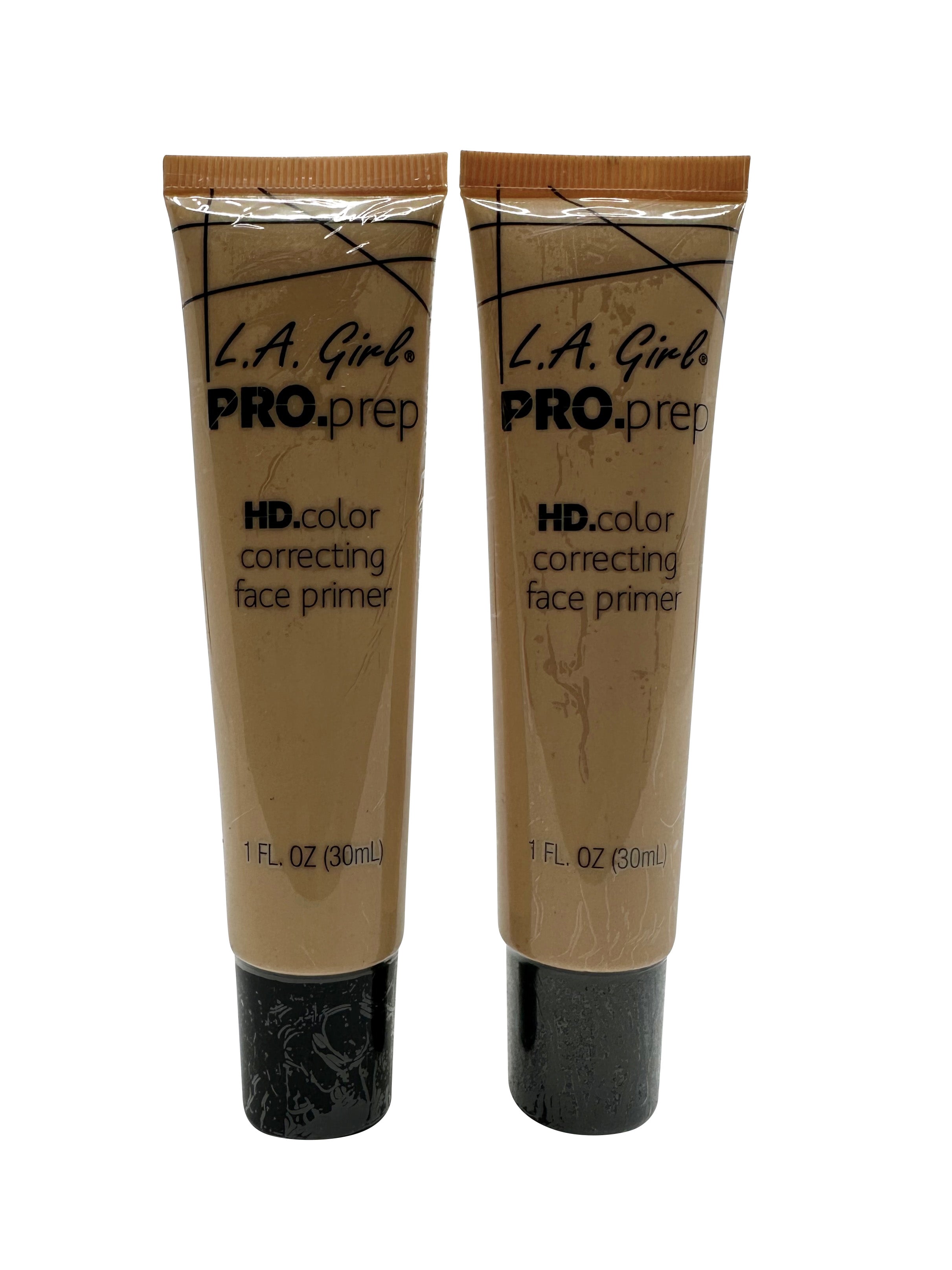 L.A. Girl Pro Prep HD Color Correcting Face Primer GFP911 Yellow 1 OZ Set of 2