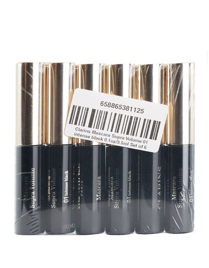 Clarins Supra Volume Mascara 01 Black 0.1 OZ Set of 6