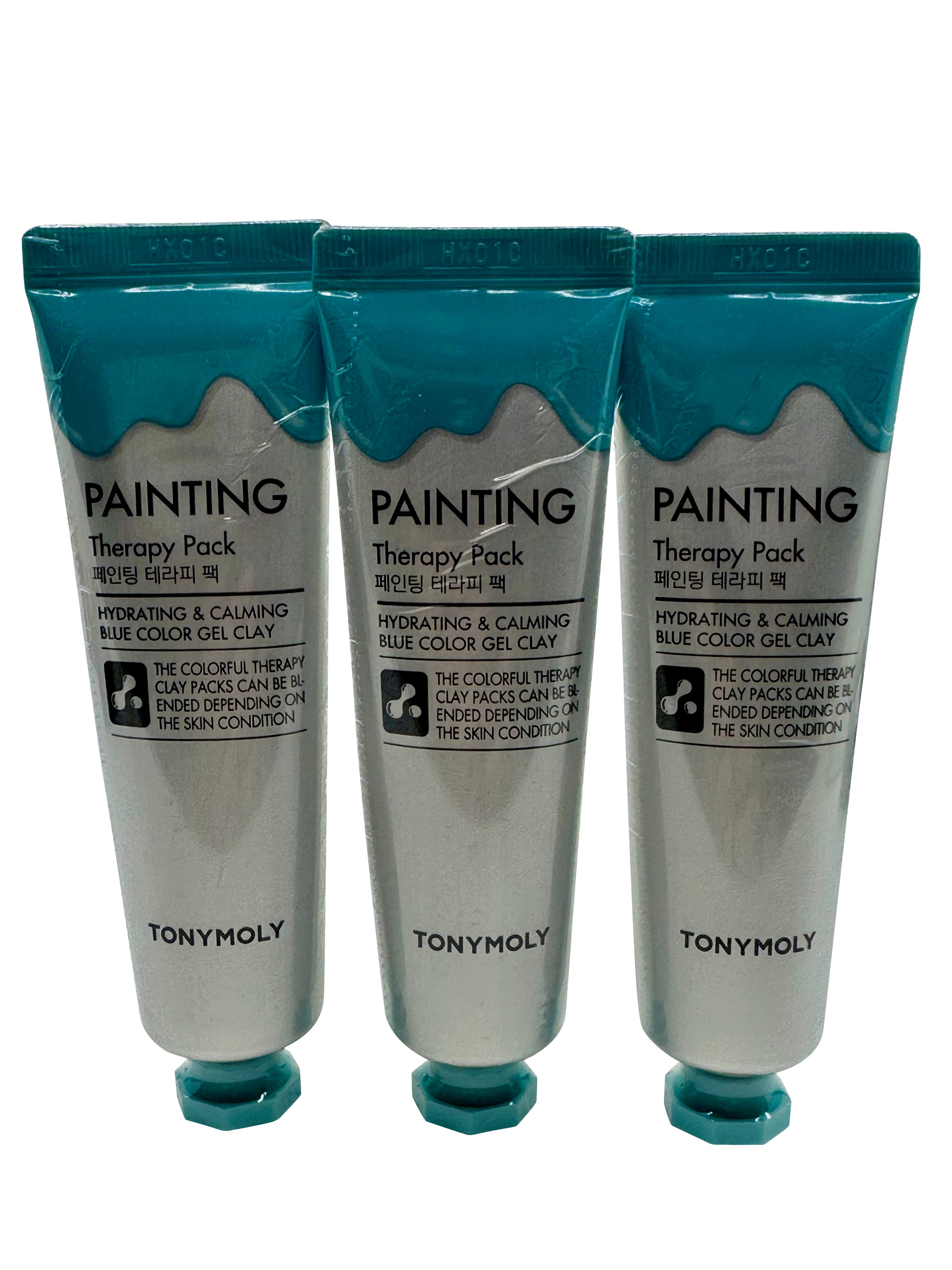 TonyMoly Painting Therapy Pack Blue Gel Clay Hydrating & Calming 1 OZ Set of 3