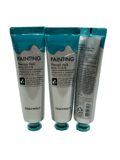 TonyMoly Painting Therapy Pack Blue Gel Clay Hydrating & Calming 1 OZ Set of 3