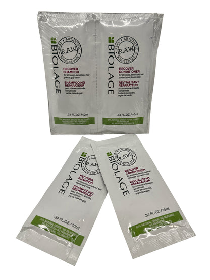 Matrix Biolage RAW Recover Shampoo & Conditioner Sachet Sets 5 x 10 ML