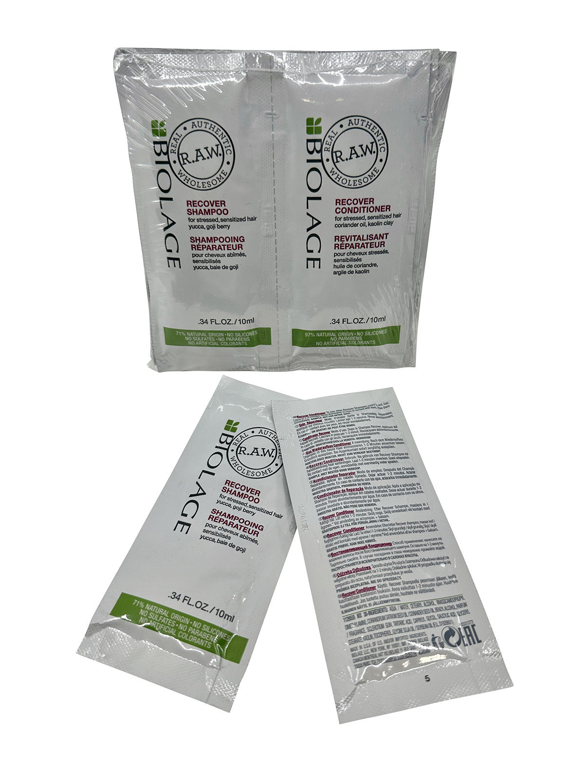 Matrix Biolage RAW Recover Shampoo & Conditioner Sachet Sets 5 x 10 ML