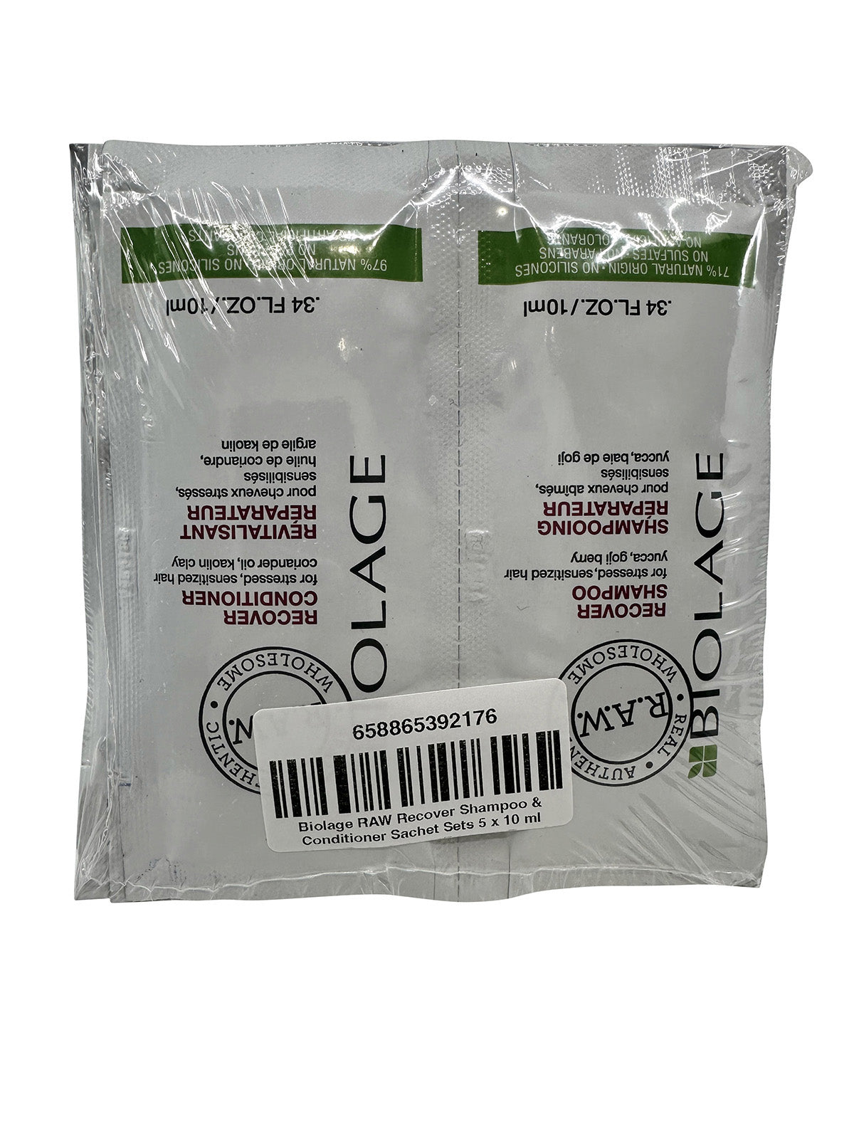 Matrix Biolage RAW Recover Shampoo & Conditioner Sachet Sets 5 x 10 ML