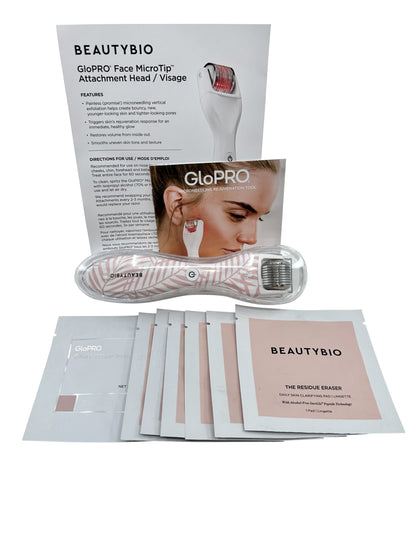 Beautybio GloPro Regen Tool Pink Palm w/ 5 Residue Eraser & 1 Skin Prep Pad