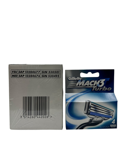 Gillette Mack 3 Turbo Cartridges Pack of 40