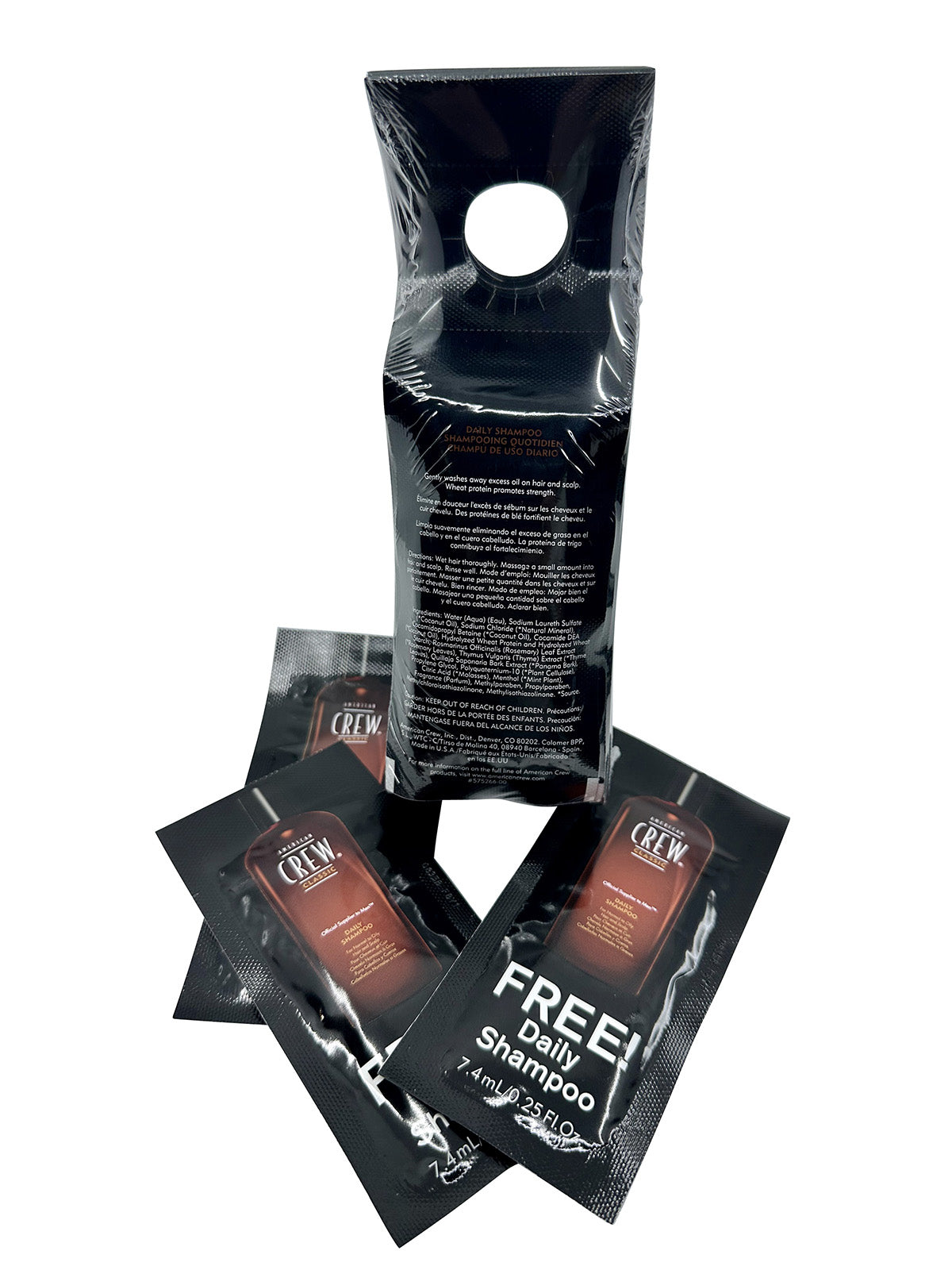 American Crew Daily Shampoo Normal to Oily Hair 0.25 OZ Sachets Set of 15