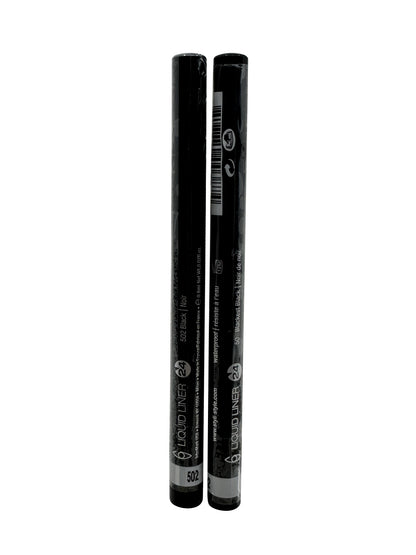 Styli Style Liquid Liner 502 Blackest Black Waterproof 0.02 OZ Set of 2