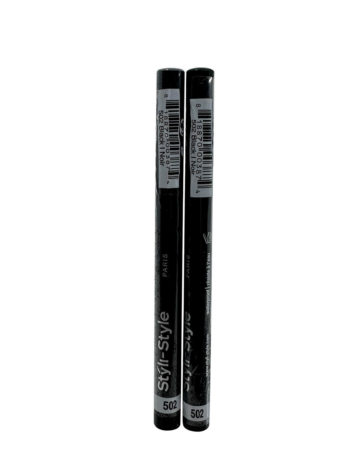 Styli Style Liquid Liner 502 Blackest Black Waterproof 0.02 OZ Set of 2