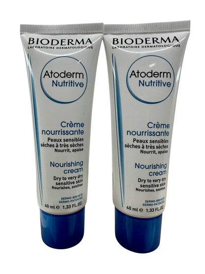 Bioderma Atoderm Nutritive Nourishing Cream 1.33 OZ Set of 2