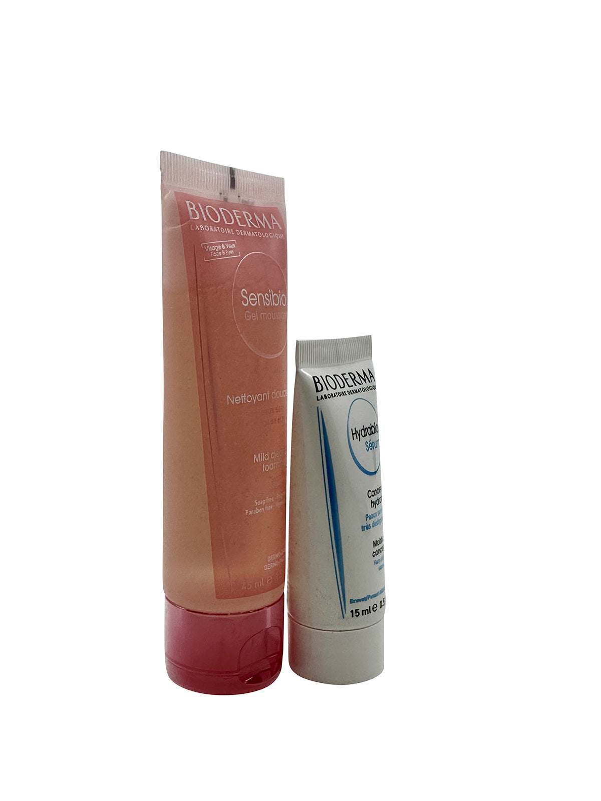 Bioderma Sensibio Mild Cleansing 1.5 OZ & Hudrabio Serum 0.05 OZ