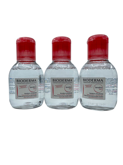 Bioderma Sensibio H2O Micellar Makeup Remover Sensitive Skin 3.33 OZ Set of 3