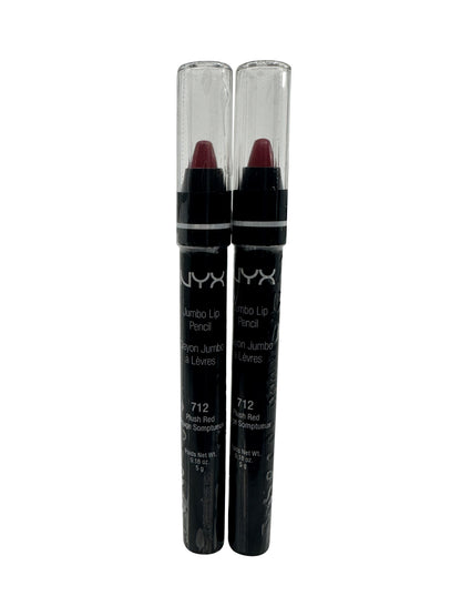 NYX Jumbo Lip Pencil 712 Plush Red 0.18 OZ DUO