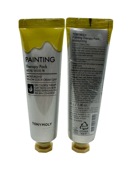 TonyMoly Painting Therapy Pack Yellow Color Gel Clay Moisturizing 1 OZ Set of 2