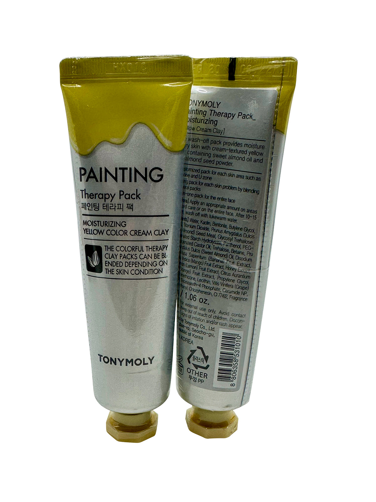 TonyMoly Painting Therapy Pack Yellow Color Gel Clay Moisturizing 1 OZ Set of 2