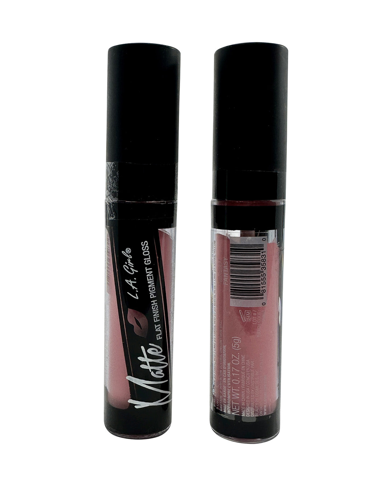 L.A. Girl Matte Flat Finish Pigment Gloss GLG844 Backstage 0.17 OZ Set of 2